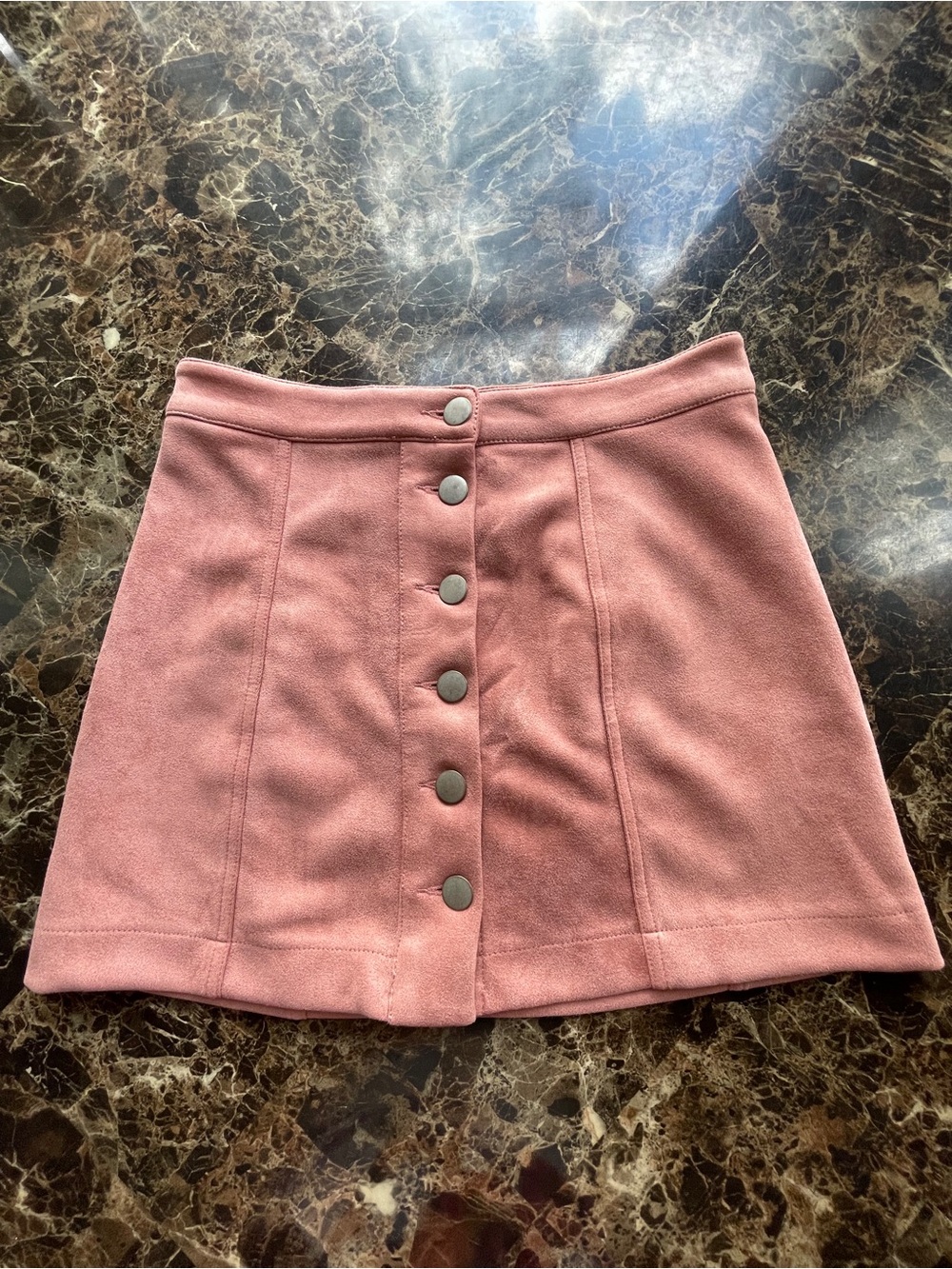 Forever 21 suede button skirt